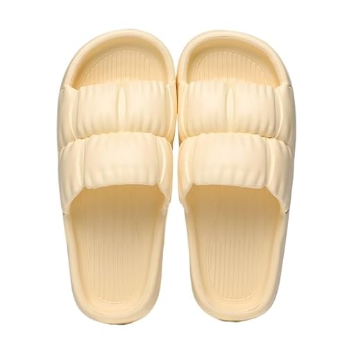 TRgqify-KM Non-slip Bathroom Slippers,Soft Slippers,Indoor and Outdoor Platform Pool Slippers Shower Slippers (Color : Yellow, Size : 40 41) von TRgqify-KM