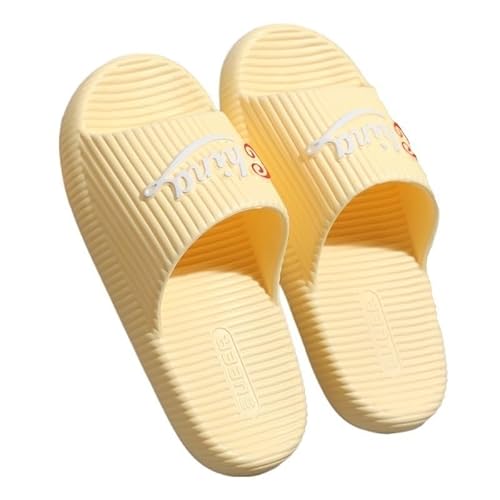 TRgqify-KM Non-slip Bathroom Slippers,Soft Slippers,Indoor and Outdoor Platform Pool Slippers Shower Slippers (Color : Yellow, Size : 44-45) von TRgqify-KM