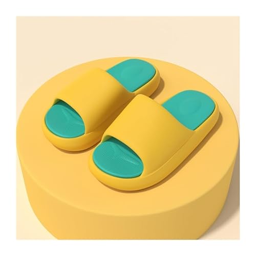 TRgqify-KM Non-slip Bathroom Slippers,Soft Slippers,Indoor and Outdoor Platform Pool Slippers Shower Slippers (Color : Yellow and green, Size : 42/43) von TRgqify-KM