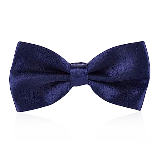 TSLRSA Verstellbare Herren-Fliege - 2Pcs formale einfarbige klassische vorgebundene Fliege für Hochzeit, Party, einfarbig, verstellbare Fliege(Blau) von TSLRSA