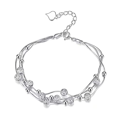 TSLRSA armband damen - Damen Silber 925, Das Geschenke für Frauen, Charms Personalisierter Schmuck, Einstellbar ArmbäNder Damen, WunderschöN Geschenk Freundin, SchöN Armband MäDchen von TSLRSA