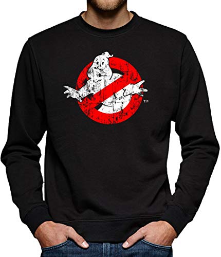 Ghostbusters Distressed Sweatshirt Pullover Herren S Schwarz von TShirt-People