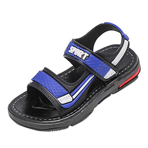 Jungen Madchen Trekking Wandern Schuhe Outdoor Sport Schuhe Kinder Sandalen Sandalette Kinderschuhe Sommer Outdoor Offene Schuhe Lauflernschuhe Karneval Verkleidung Party (Blau, 24) von TT-