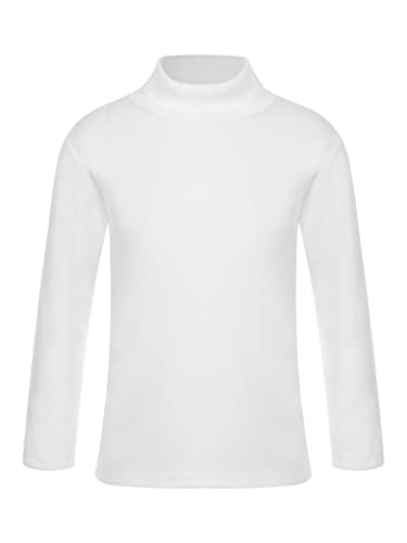 TTAO Mädchen Thermooberteile Langarm Rollkragenshirt Rollkragenpullover Kinder Winter Warme Unterhemden Thermounterwäsche Weiß 134-140 TTAO Mädchen Thermooberteile Langarm Rollkragenshirt Rollkragenpullover Kinder Winter Warme Unterhemden Thermounterwäsche Weiß 134-140 von TTAO
