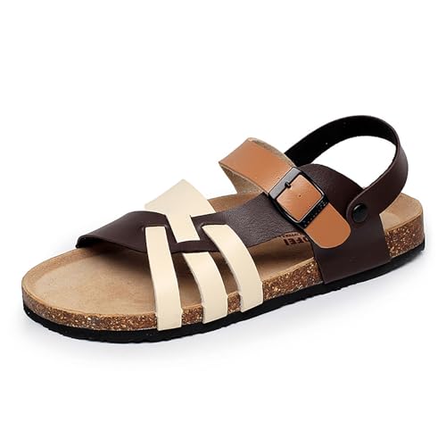 TTOUDRY Korksandalen Für Damen, Sommer, Flach, Modisch, Lässig, Koreanischer Stil, Zweiteilige, Große Hausschuhe, Trendige Strandschuhe Im Freien von TTOUDRY