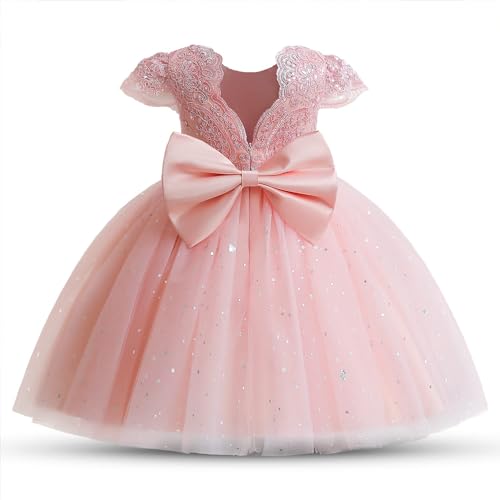 TTYAOVO Baby Mädchen Blume Kleider Geburtstag Party Ballettröckchen Kleid Größe (120) 4-5 Jahre 07 Rosa-T von TTYAOVO