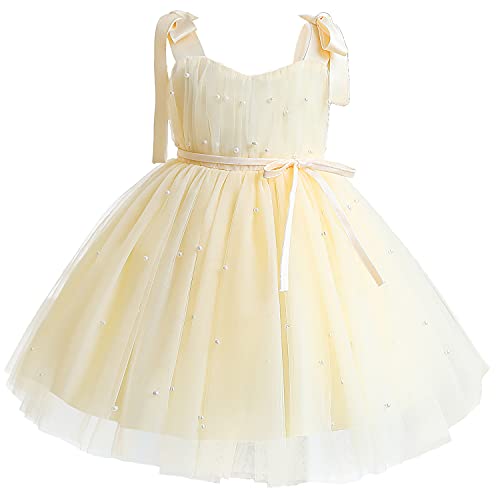 TTYAOVO Baby Mädchen Tutu Prinzessin Kleid Kleinkind Party Ball Kleid Größe 120(4-5 Jahre) 748 Gelb von TTYAOVO