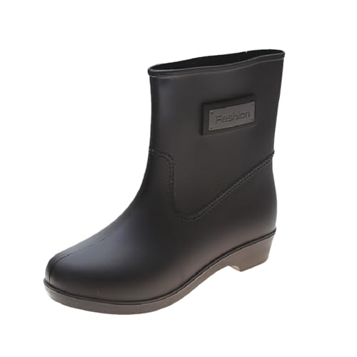 TUDUZ Damen Wasserdichte Gummistiefel Knöchelhoch Modisches Design Angeln Gartenarbeit Landwirtschaft Regenschuhe Black gr 40 TUDUZ Damen Wasserdichte Gummistiefel Knöchelhoch Modisches Design Angeln Gartenarbeit Landwirtschaft Regenschuhe Black gr 40 von TUDUZ