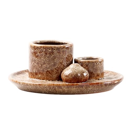 TUKRPQMRI Kerzenhalter aus Keramik, eleganter Kerzenhalter, Keramik-Kerzenhalter, Palo Santo-Räucherstäbchenbrenner, Mehrzweck-Aschefänger zur Meditation, Yoga, Raumdekoration, Rot/1229(Light Coffee) TUKRPQMRI Kerzenhalter aus Keramik, eleganter Kerzenhalter, Keramik-Kerzenhalter, Palo Santo-Räucherstäbchenbrenner, Mehrzweck-Aschefänger zur Meditation, Yoga, Raumdekoration, Rot/1229(Light Coffee) von TUKRPQMRI