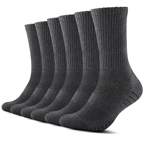 TUUHAW 6 Paar Socken Herren Damen Crew Sportsocken Wandersocken Trekkingsocken Baumwolle Atmungsaktiv Sneaker Socken 43-46 39-42 35-38 47-50, Grau-47-50 TUUHAW 6 Paar Socken Herren Damen Crew Sportsocken Wandersocken Trekkingsocken Baumwolle Atmungsaktiv Sneaker Socken 43-46 39-42 35-38 47-50, Grau-47-50 von TUUHAW