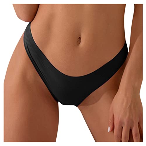 TWIFER Damen Bikini Bottom Slip Thong Badeanzug Bade Bademode Tanga Brazilian Schwarz von TWIFER