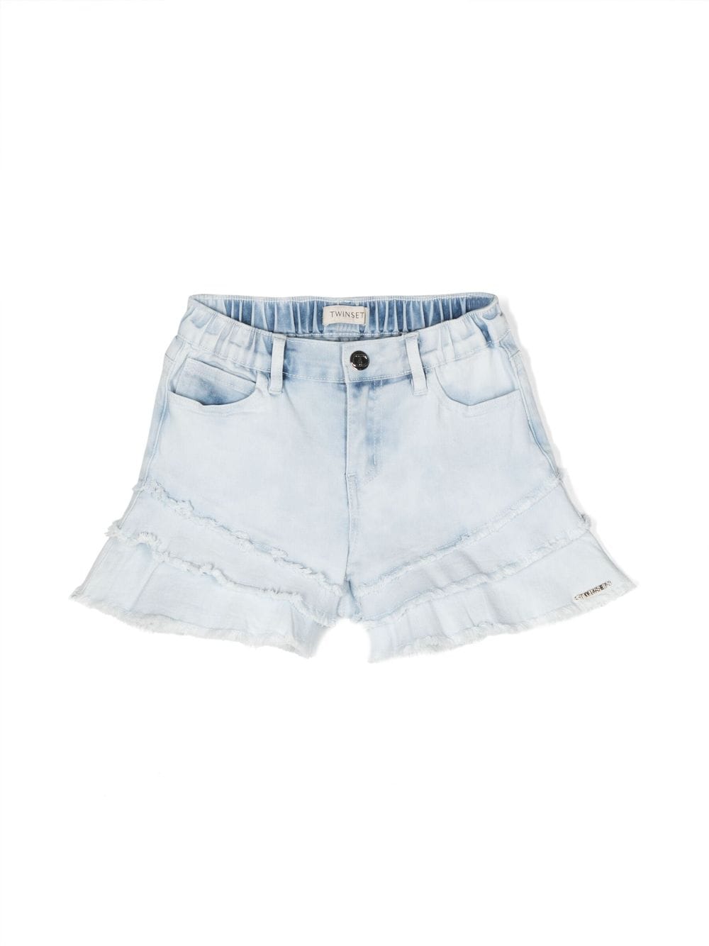 TWINSET Kids Ausgeblichene Jeans-Shorts - Blau von TWINSET Kids