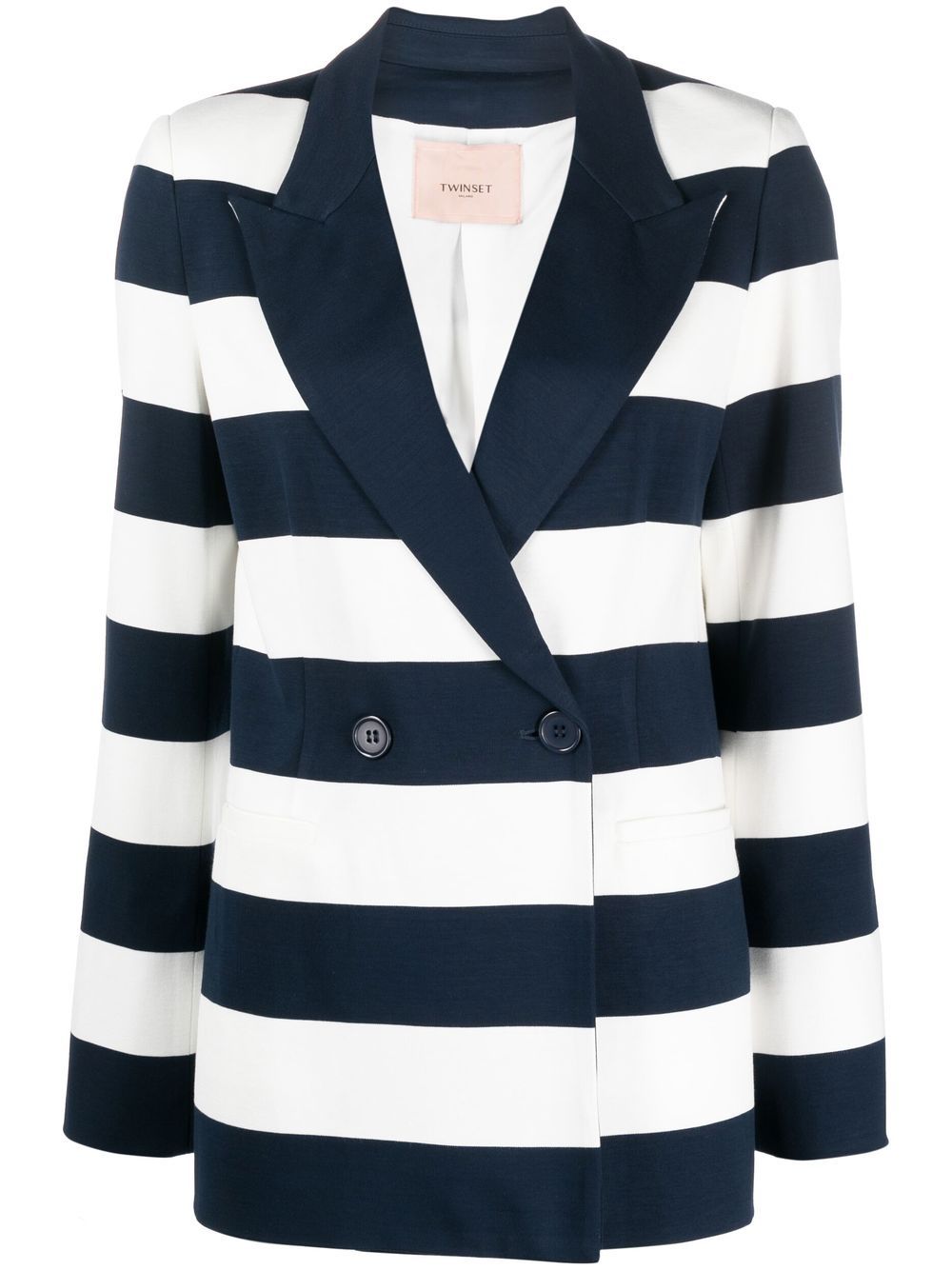 TWINSET Doppelreihiger Blazer mit Streifen - Blau von TWINSET