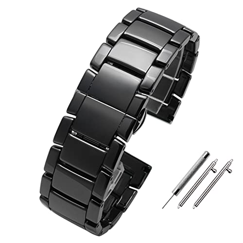 TWRQA Smartwatch-Armband, 20 mm, 22 mm, Keramik-Armband für Samsung Gear S2, S3, S4, Ersatzband für Huawei Watch 2 Pro GT2 Magic Bands, 18 mm, Achat von TWRQA