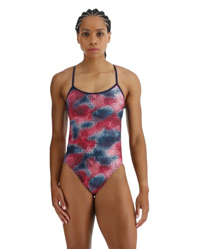 TYR Damen Durafast Elite Trinityfit Einteiliger Badeanzug, Rot/Mehrfarbig, 32 von TYR