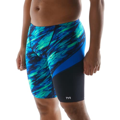 TYR Herren Vitric Jammer Badehose, blau/grün, 36 von TYR