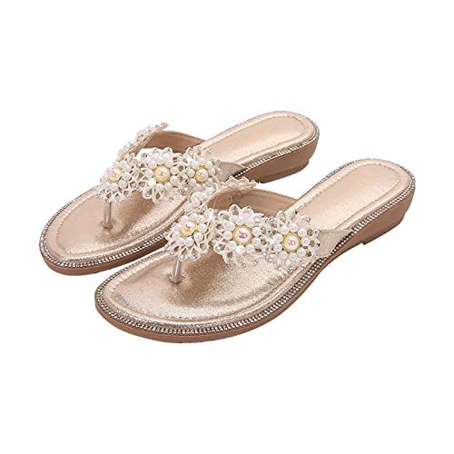 Flache Schuhe für Damen Espadrilles für Damen Plateau braun Damen Herren Zehentrenner Sommer flip Flops Badelatschen Women's Slippers Mokassins Damen Schuhe klassisch Loafers Sandalen von TYUIOP