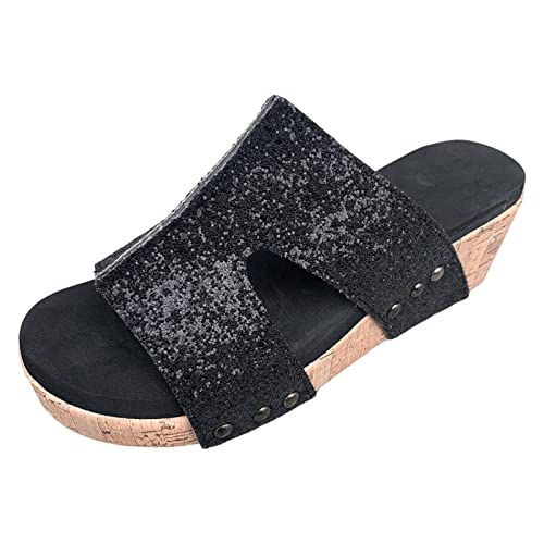 Flache Schuhe für Damen Sneaker Sommer Pantoletten Damen Damen Herren Zehentrenner Sommer flip Flops Badelatschen Schuhe Absatz Damen Damen weicher Loafer mit quadratischer Spitze Sandalen von TYUIOP