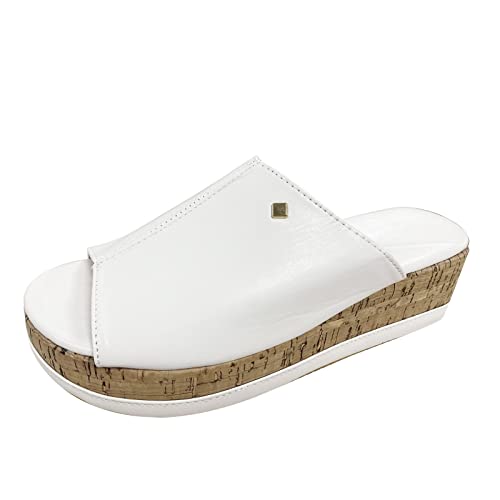 TYUIOP flache schuhe für damen elegant silber sommer pantoletten damen 39 damen herren zehentrenner sommer flip flops badelatschen clogs leder damen 45 damen slipper ohne absatz aus leder von TYUIOP