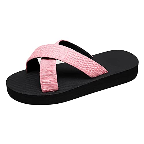 Flache Schuhe für Damen elegant Weite Espadrilles für Damen Weite Damen flip Flops Sommer Strand String Sandalen leicht Schuhe Absatz Damen rosa Damen Loafer spitz Schuhe rutschfest flach von TYUIOP