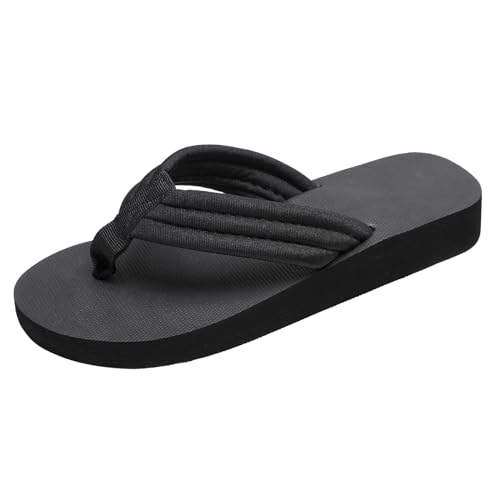 Flache Schuhe für Damen sexy Sommer Pantoletten Damen weit rutschfeste duschrutschen Hausschuhe Clogs Leder schwarz Damen Damen Slipper mit Blockabsatz elegant Damen Sandalen elegant von TYUIOP