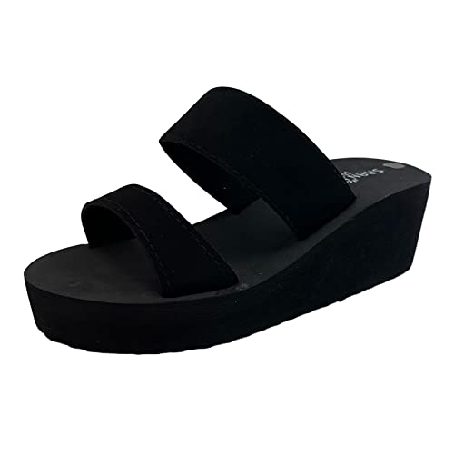 TYUIOP schlappen damen leder braun sommer pantoletten damen mit absatz damen herren zehentrenner sommer flip flops badelatschen schuhe absatz damen pink damen slipper ohne absatz aus leder von TYUIOP