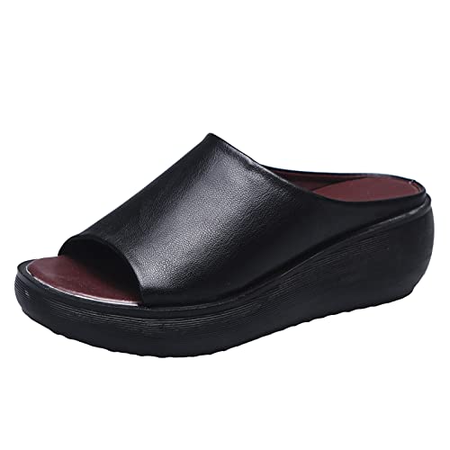 TYUIOP slides damen leder schwarz damen flip flop 41 sandalen strand komfort strand plattform sandalen badelatschen schuhe absatz damen pink damen slipper normal aus kunstleder klassisch von TYUIOP