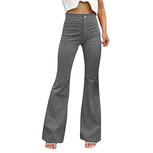 TYUIOP Freizeit Hose Enge Bauch Hose Lange Schlag Hose Casual Weite Hose Pants Damen Freizeit Hose Damen lang Damen einfarbig lose gerade geschnitten Baggy Pants Damen von TYUIOP