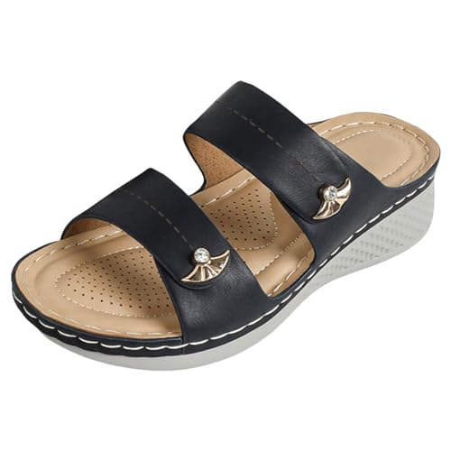 TYUIOP barfu? sandalen damen sandalen für damen damen boho lang rock weicher dehnbarer maxirock doppelring flip flops damen stoff weich yoga matte sandalen leicht leichte bequeme sandalen von TYUIOP