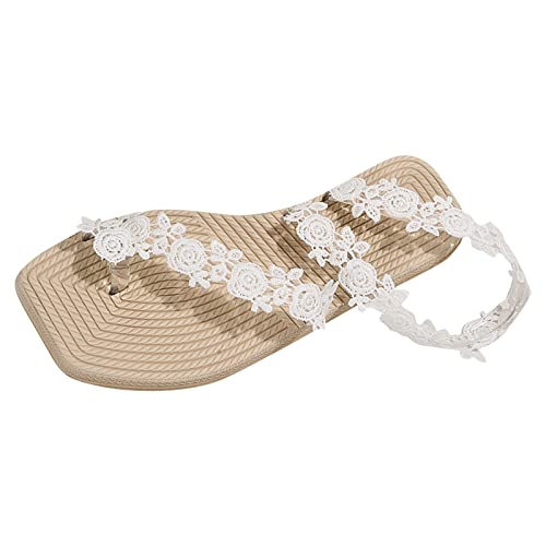 TYUIOP barfu?schuhe sandalen damen r?mersandalen damen damen sandaletten frauen sandalen doppelring flip flops damen mode orthop?dische leder stoff leicht pantoletten gold damen von TYUIOP