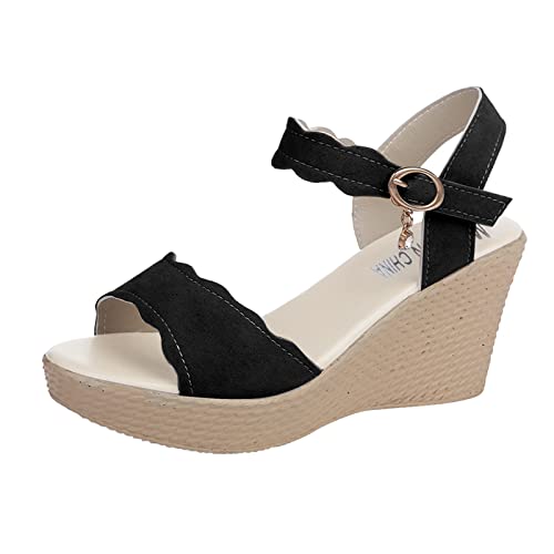 TYUIOP barfuss sandalen damen loafer damen schwarz plateau Damen ausgefranste Sandale mit Strass Perlen sandalen weiß Damen Boho Lang Rock Weicher Dehnbarer Maxirock sandalen damen mit von TYUIOP