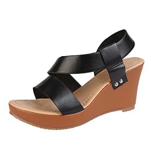 TYUIOP bequeme sandalen damen pantoletten damen sommer schwarz Damen Sandaletten Frauen Sandalen Fußbett sandalen weite damen Riemchensandalen Bequem Sandaletten sandalen damen weiß 42 von TYUIOP