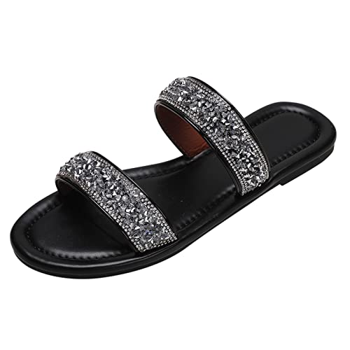 TYUIOP big buckle damen 38 espadrilles für damen schwarz damen herren zehentrenner sommer flip flops badelatschen outdoor sandalen damen leder damen pantolette hochwertiges echtes leder sandalen von TYUIOP