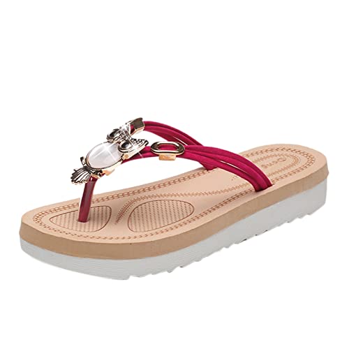 TYUIOP comfort sandalen damen weisse sandalen damen damen sandalette bohemian flip flops doppelring damen flipflops 3er-pack beach pool schuhe damen pantoletten von TYUIOP