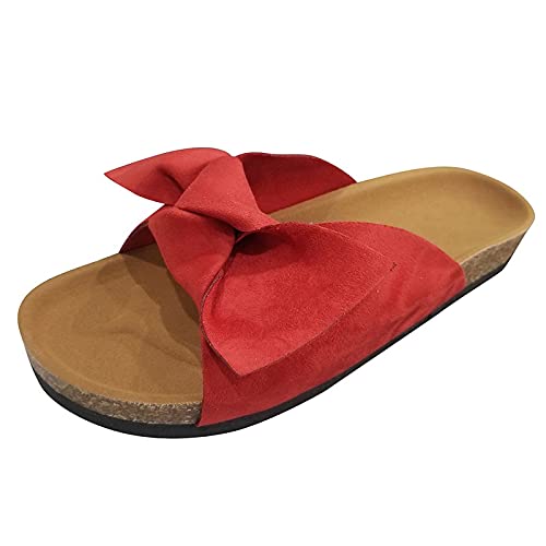 TYUIOP damen big buckle 40 espadrilles für damen beige flip flops damen badelatschen sommer flache geschlossene sandalen damen leder damen loafer frauen slip on sandalen mit wechselfußbett von TYUIOP