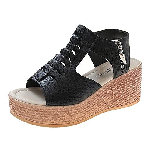 TYUIOP flache schuhe für damen sexy schwarz espadrilles für damen plateau schwarz zehentrenner damen bequem flip flops sommer women's home slippers damen pantoletten, frauen slip on sommer von TYUIOP