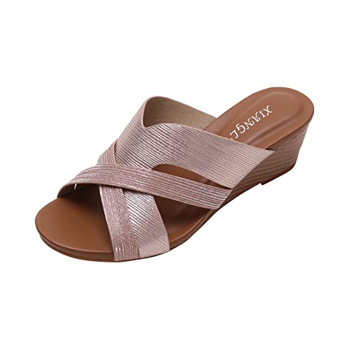 TYUIOP flache schuhe für damen weiß hochzeit latschen damen 43 damen platform flip flipflop beach pool clogs leder damen damen slipper, frauen slip on fußbett sandalen damen 26 sandalen von TYUIOP