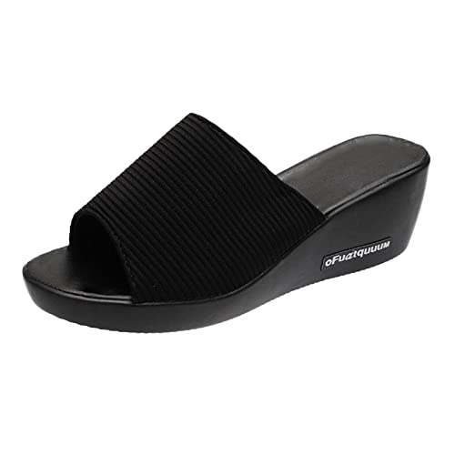 TYUIOP flache schuhe für damen weiß latschen damen sommer zehentrenner rutschfest schlappen indoor outdoor clogs leder damen 43 damen slipper frauen slip on fußbett sandalen damen schwarz von TYUIOP