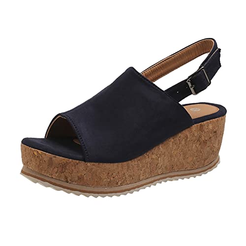 TYUIOP keilsandalen damen loafer damen beige Sommer Offene Zehe Bohemian Flip Flops sandalen 32 damen Damen Boho Lang Rock Weicher Dehnbarer Maxirock sandalen damen sommer schwarz von TYUIOP