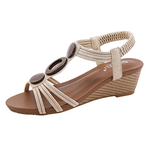 TYUIOP sandalen damen 29 mules damen Damen Sandalen Sommer Wandersandalen Freizeit sandalen damen schwarz Flache Sandalen Damen Sommer mit Weich Fußbett Gr.35-45 sandalen damen bequem fußbett von TYUIOP