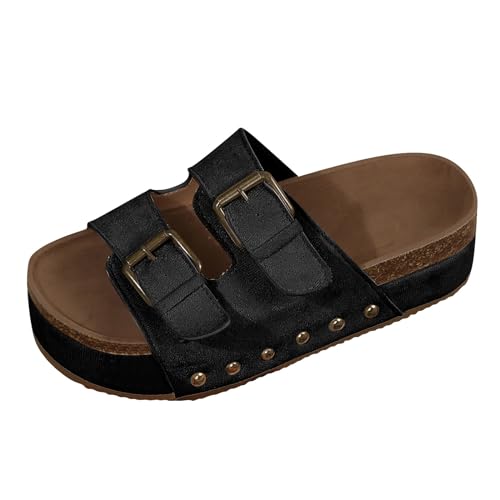 TYUIOP sandalen damen 40 keilsandalen damen damen freizeitsandale mit riemchen pull on flip flops damen herren sport zehentrenner bequeme keilabsatz schlappen damen von TYUIOP