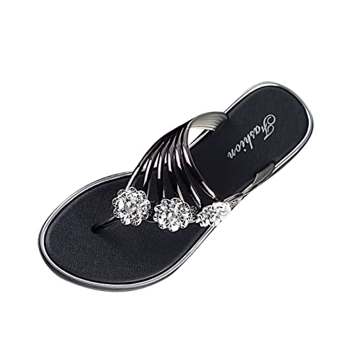 TYUIOP sandalen damen breite fü?e leder sandalen damen sandalen damen sommer flache zehentrenner sandaletten pull on damen flip flop sandalen leichte zehentrenner pantoletten für von TYUIOP