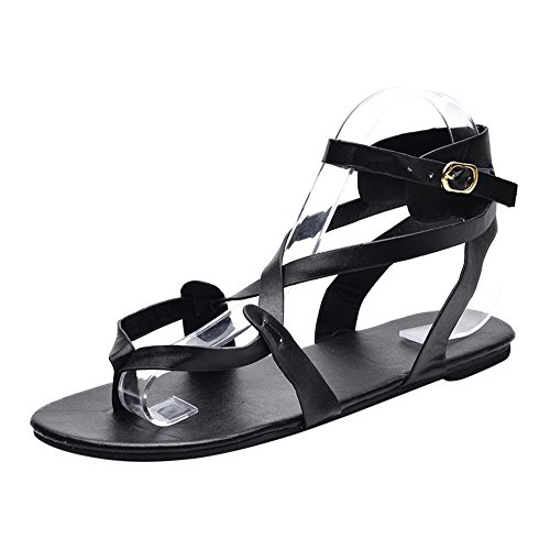 TYUIOP sandalen damen einfach pantoletten damen leder strassoberteil und ein riemchendesign weiße sandalen mit absatz damen boho lang rock weicher dehnbarer maxirock sandalen damen 40 breit von TYUIOP