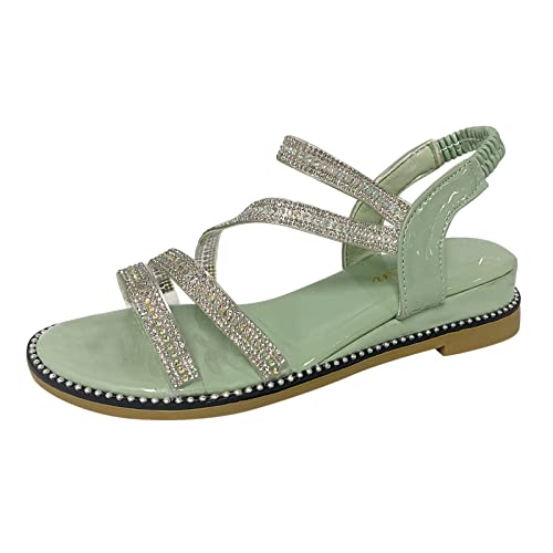 TYUIOP sandalen damen elegant clogs damen damen slingback sandale mit strass perlen sandalen damen weiß damen boho lang rock weicher dehnbarer maxirock sandalen damen 40 sommer von TYUIOP