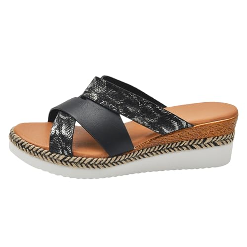 TYUIOP sandalen damen leder sandalen damen damen sandale mit strass gr??e 36-42 doppelring damen herren zehentrenner sommer flip flops badelatschen sommer hausschuhe damen pantoletten damen von TYUIOP