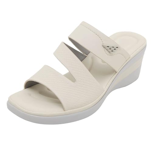 TYUIOP sandalen damen sandalen damen elegant damen boho lang rock weicher dehnbarer maxirock schnalle flip flops damen herren sport zehentrenner bequeme wedges damen keilabsatz leder sandalen von TYUIOP