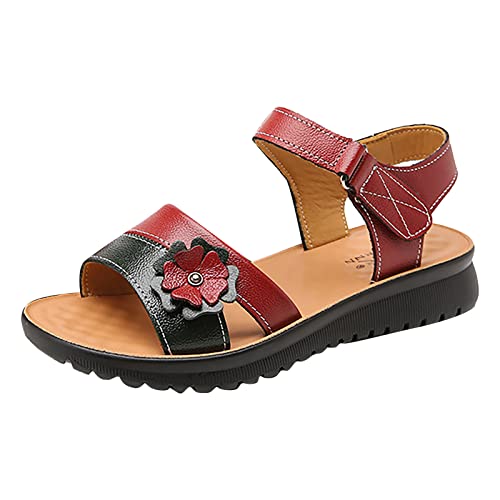 TYUIOP sandalen damen sommer sandalen damen schwarz slide sport sandalen mit weiche fussbett outdoor schnürung pantoletten plateau pantoffeln rutschfest badelatschen damen mit absatz von TYUIOP