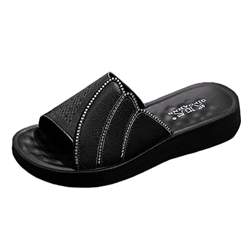 TYUIOP sandalen damen wei? sandalen damen damen boho lang rock weicher dehnbarer maxirock rei?verschluss damen flip-flop-sandale mit einem band hausschuhe sommer damen 40 von TYUIOP