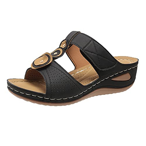 TYUIOP schlappen damen elegant espadrilles für damen bunt damen flip flops sommer zehentrenner plateau leicht clogs leder damen 43 damen loafer spitz schuhe rutschfest flach sandalen damen von TYUIOP