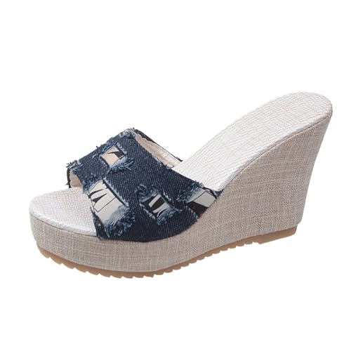 TYUIOP schlappen damen leder espadrilles für damen bunt flip flops damen glitzer keilsandalen plateau elegant women sandals size 44 damen loafer mit dicker sohle vegan barfuss sandalen kinder von TYUIOP